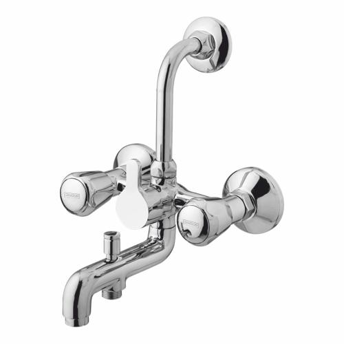 Wall Mixer Three in One with L-Bend for Overhead Shower Chrome